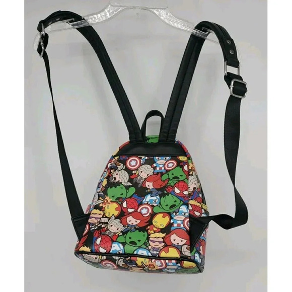 Loungefly OG Marvel Chibi Avengers Mini Backpack Black Widow Captain America EUC - Picture 10 of 16